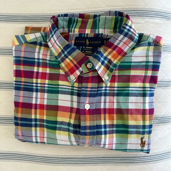 Ralph Lauren XL Classic Fit Men’s Short Sleeved Button Up Shirt- Untucked Fit - Picture 2 of 6